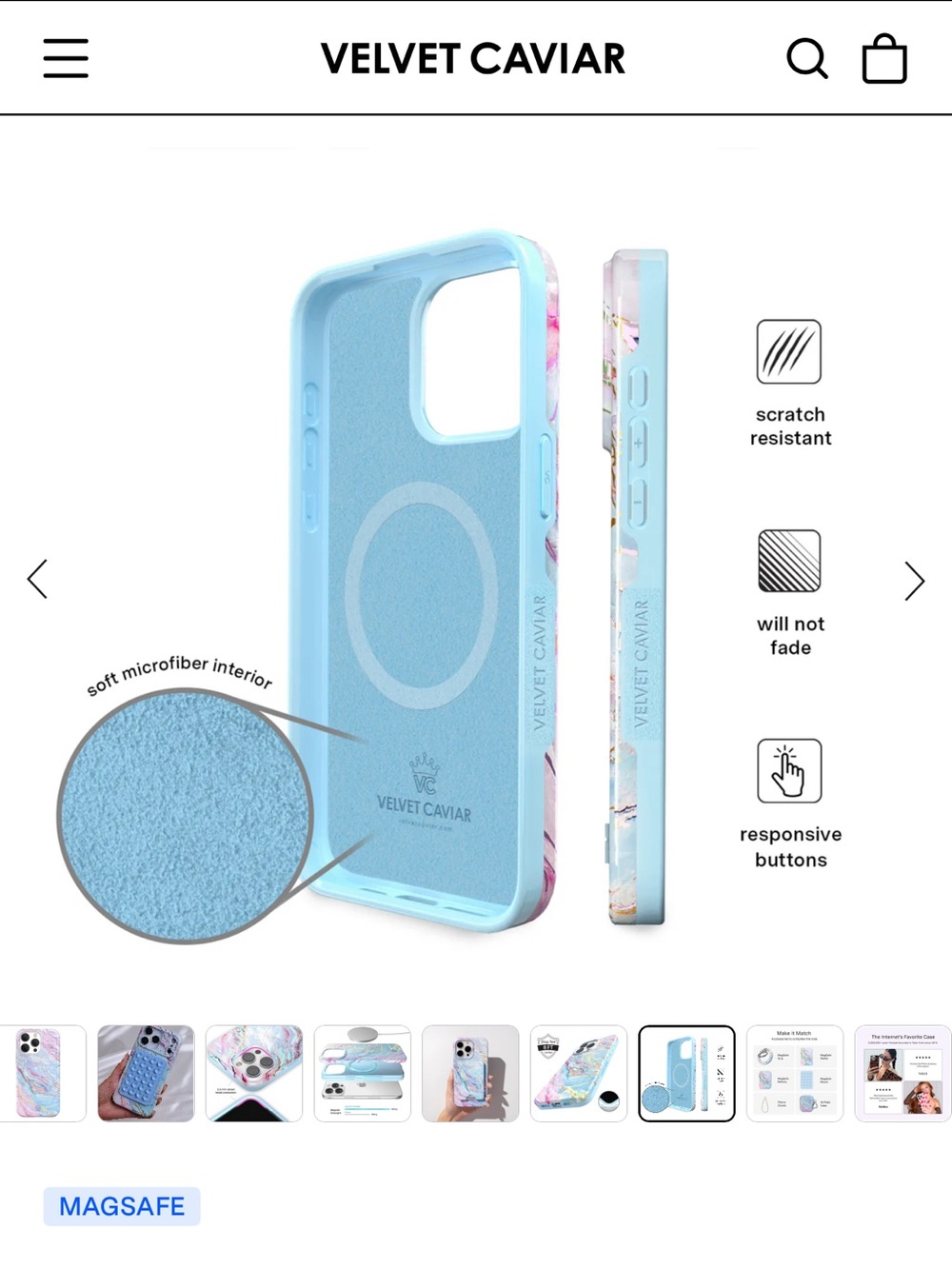 NWT Velvet Caviar iPhone 15 Pro Max case - Picture 5 of 5